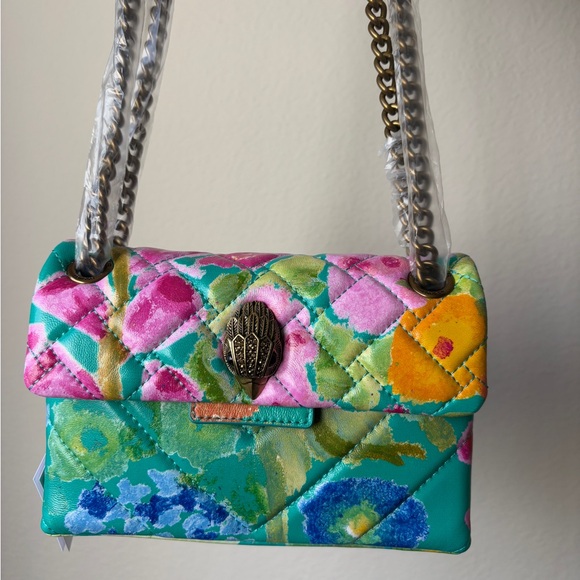 Kurt Geiger London mini Kensington floral leather bag - Picture 2 of 12